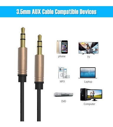 3.5mm Audio Cable Car Aux Cable Para Ihome Idn38 Ibn48 Bc Iw