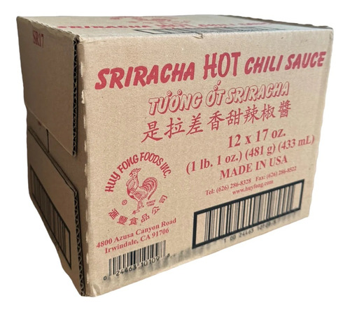 Salsa Sriracha Picante 793g Caja Con 12 Piezas