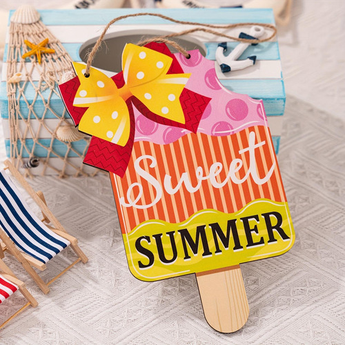 Letrero Colgante Ice Cream Sandbeach Para Dulce Verano