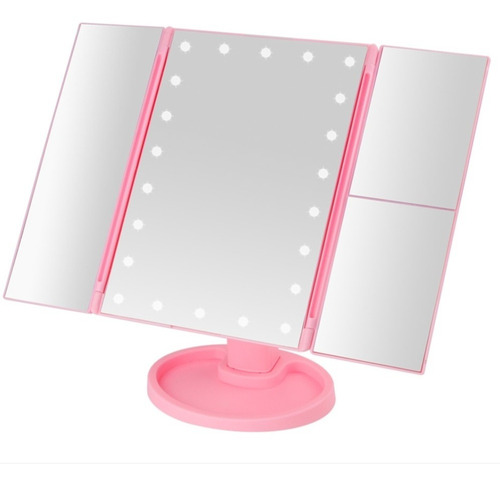 Espejo 22 Luz Led Tactil Maquillaje Usb Aumento Profesional