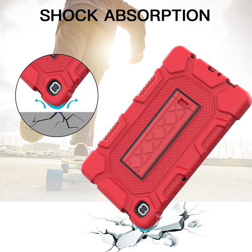 Funda Para Samsung Galaxy Tab A7 Lite Con Atril Color Rojo Rojo