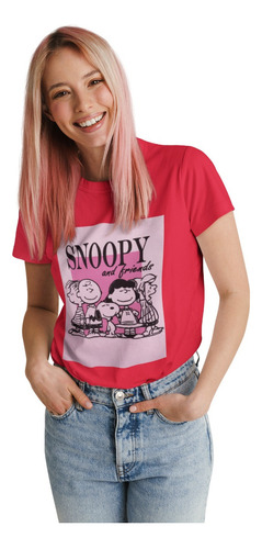 Polera Snoopy Charlie Brown Monito Algodon Estampado