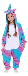Pijama Unicornio Cosplay Mameluco Arcoiris Estrellas Niñas