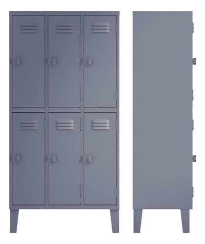 Lockers 3 Cuerpos 6 Puertas