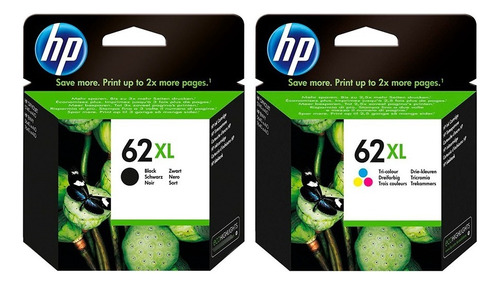 Combo Cartuchos Hp 62xl Negro + 62xl Color Officejet 200