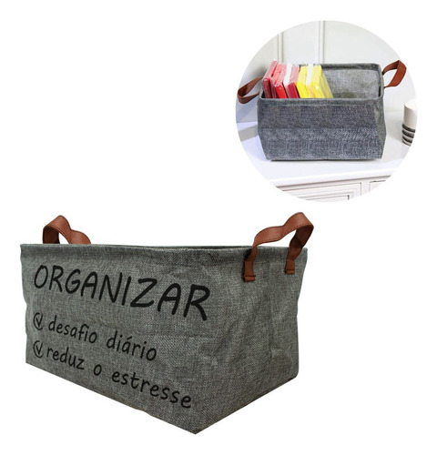 Cesto De Tela Organizador X 2 Unid. Con Asas 