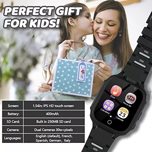 Reloj inteligente para niños para niñas, niños, juguetes para niños de 3 a  10 años, Touch Screen Smartwatch con cámara dual Juegos educativos