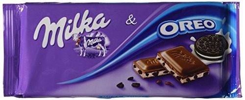 Milka Oreo Alpine Chocolate Con Leche, 3,5 Oz Bar-pack De 3