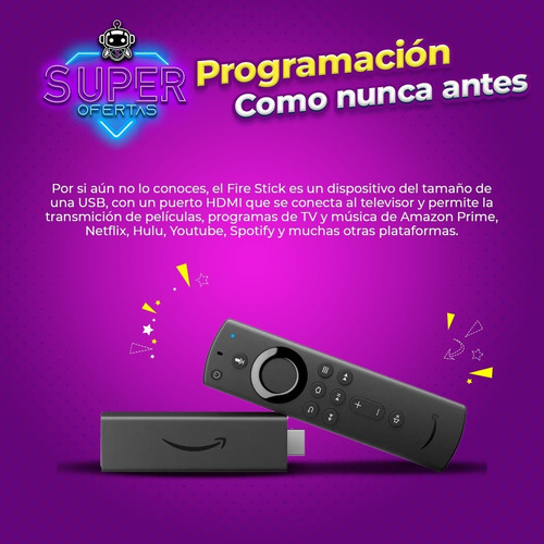 Imagen 4 de 6 de Amazon Fire Tv Stick 4k Alexa + Control Por Voz = Chromecast