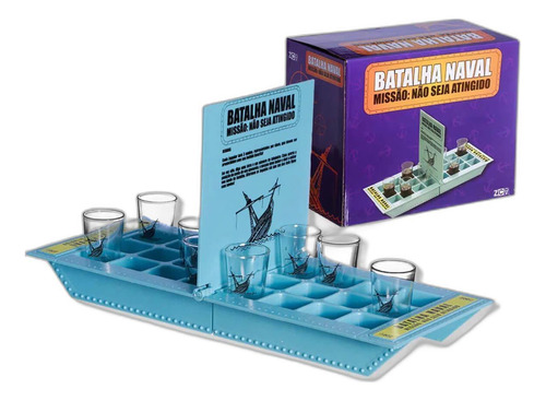 Jogo Batalha Naval Com 8 Shots 50ml