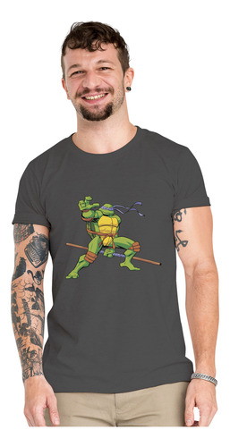 Polera Tortugas Ninja Donatello Algodón Orgánico Wiwi