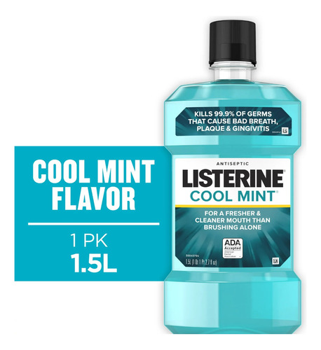 Listerine Cool Mint Enjuague Bucal Antiseptic 1.5 Litros