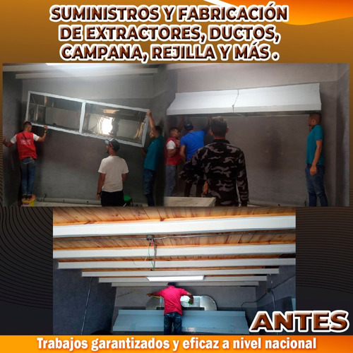 Imagen 4 de 10 de Suministro Fabricación Extractores Ducto Campana Rejilla
