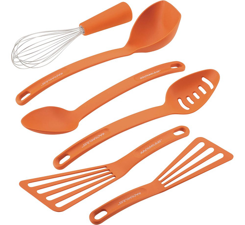 Juego De Utensilios De Cocina Rachael Ray 6 Piezas Naranjas