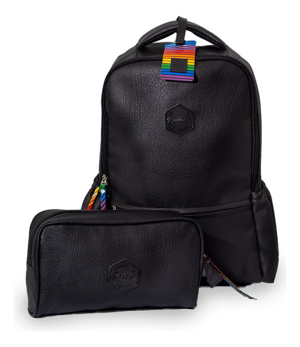 Set Combo Pride Morral + Neceser Negro - Badass