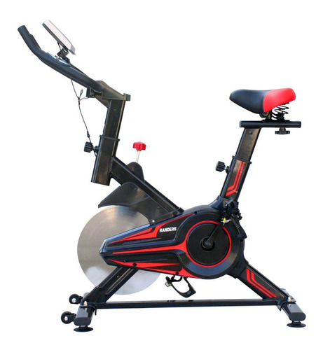 Bicicleta fija Randers ARG-863SP-R para spinning color negro y rojo