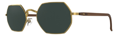 Oculos De Sol Hb Slide Gold G15 Fumê Esverdeado