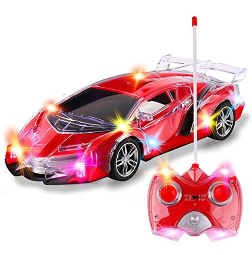 Coche De Carreras Rc Con Luces Led Par Niños