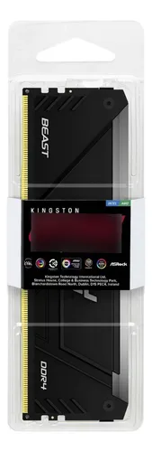 Memoria Pc Fury Ddr4 8gb 3600mhz Beast Rgb Negra