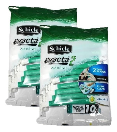 Afeitadora Desechable Piel Sensible Schick Exacta2 Homb...