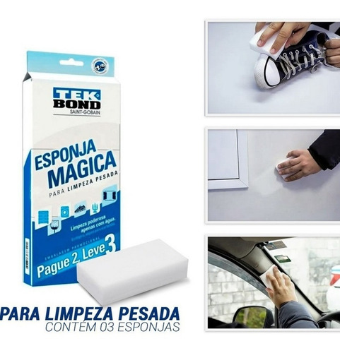 Imagen 6 de 6 de 3 Esponja Magica Quitamanchas Tekbond Mr. Clean Magic Eraser