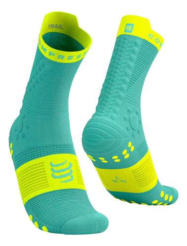 Calcetín Pro Racing V4.0 Trail Menta Compressport