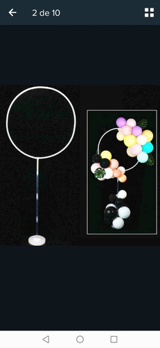 20 Base Circular Portatil Soporte P Globos Aro Decoracion