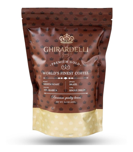 Café Ghirardelli Premium Brasil Tostado Molido O Grano 250g