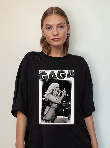 Remera Lady Gaga Poster Mayhem Personalizada Algodón Unisex