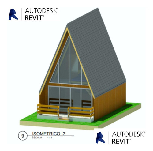 Projeto De Chalé De Madeira Editável Em Revit