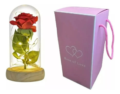 Rosa Eterna Rosas Artificial Dia De Las Madres Led Regalo