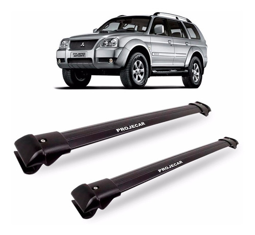 Rack Travessa Pajero Sport Teto Bagageiro 2006 À 2010 Preto