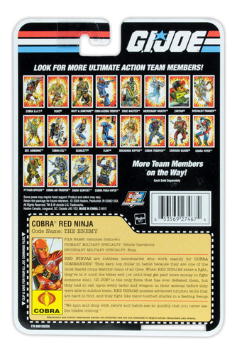 Gi Joe Comic Series Cobra Enemy Red Ninja The Enemy