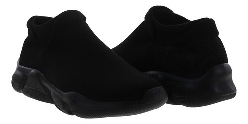 Tenis Negros Estilo Deportivos Slip-on Para Dama Mujer Erez