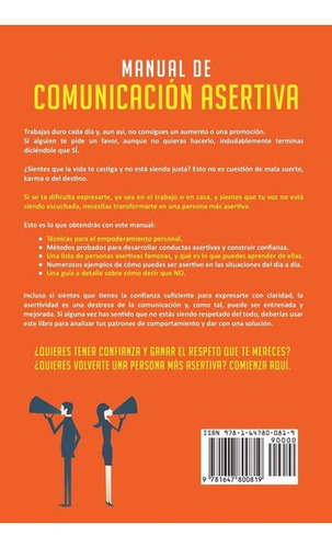 Manual De Comunicacion Asertiva : Tecnicas Faciles Y Exit...
