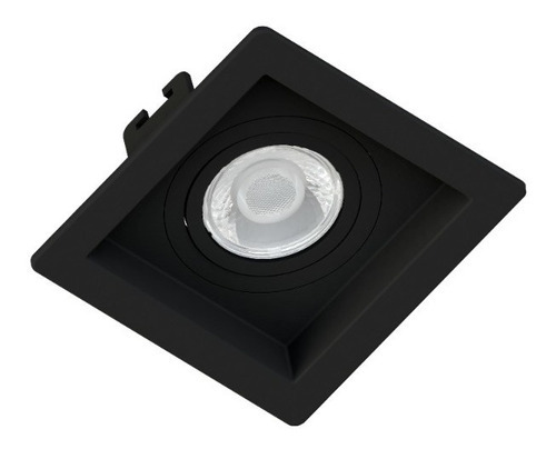 Spot Mr16 Dicroica Quadrado Recuado + Lampada Led 6w Stella Cor Preto Cor da luz Branco neutro 4000K 110V/220V