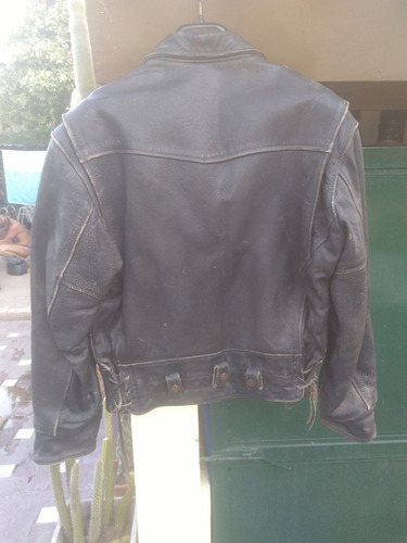 Campera De Cuero Original Motor Oil - Mujer