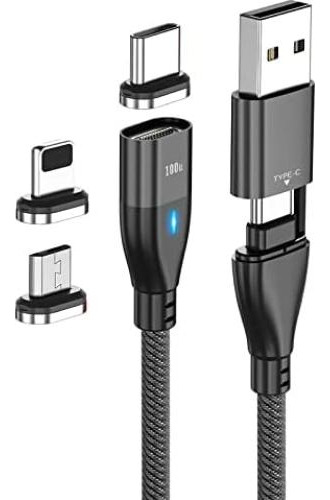 Cable Magnetosnap Boxwave 100w Usb-c Y Micro Negro