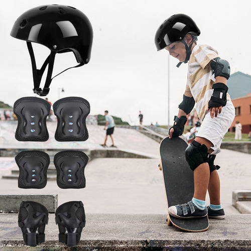 Juego De 7 Cascos Para Niños Y Niñas G, Rodilleras, Coderas,