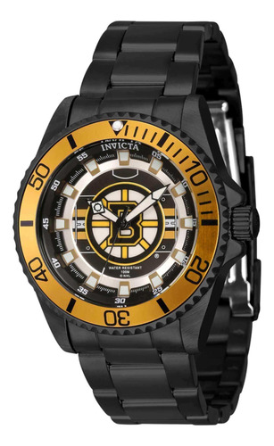 Reloj  Nhl Boston Bruins 42207 Para Mujer Cuarzo De Acero
