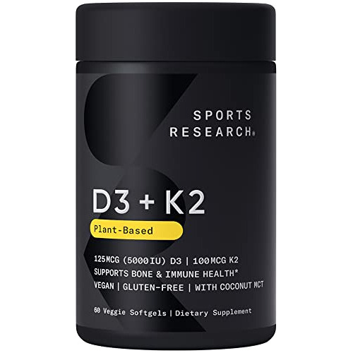 Investigación Deportiva Vitamina D3 + K2 Con Aceite Jrxvg