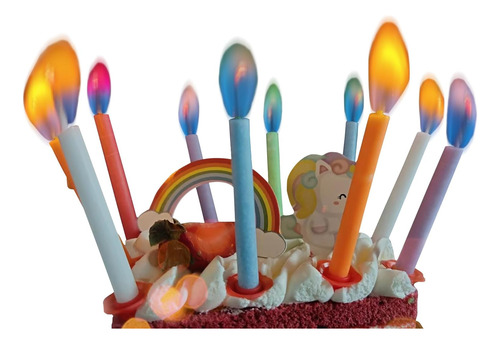 Velas De Pastel De Cumpleaños Llamas De Ángel Llamas ...