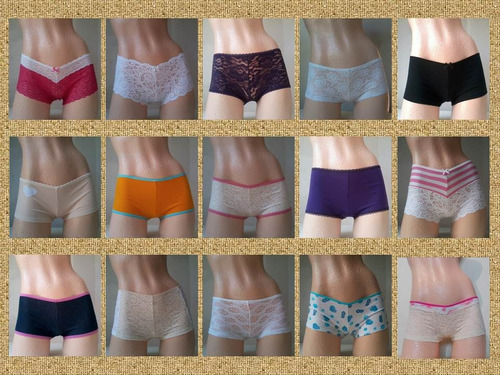 Set 4 Bóxer Dama Licra Diferentes Modelos Peanu Tallas S M L