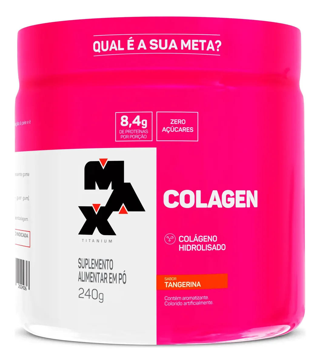 Colageno Hidrolisado Max Titanium 240g Sabor Tangerina