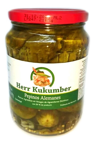 Pepinos Agridulces Dieteticos Alemanes Herr Kukumber 720ml