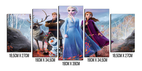 Cuadro Escalonado  Frozen 3 3168