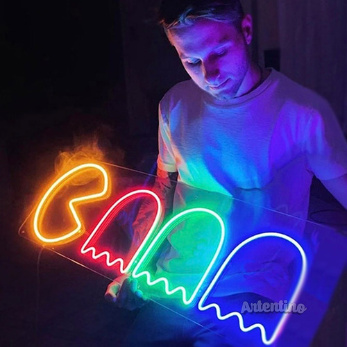 Cartel Neon Led Lampara Personalizado 220 Logo App Bluetooth