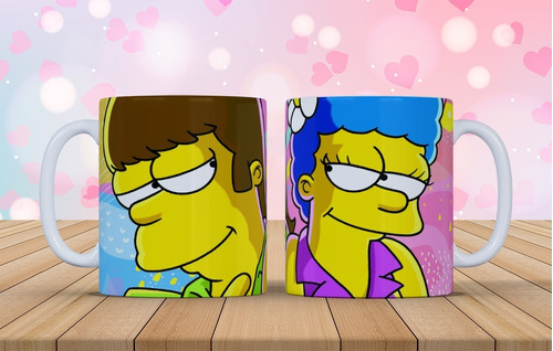 Tazas De Cerámica Importada De Amor Simpsons