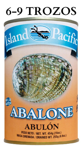 Lata De Abulón En Trozo Silvestre 6-9 (island Pacific)454gr.