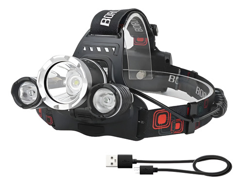 Linterna Led Frontal Cabeza Cintillo 5000 Lúmenes
